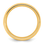 10KY 5.5mm Milgrain Comfort Fit Band Size 14