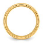 14KY 6.5mm Milgrain Comfort Fit Band Size 14