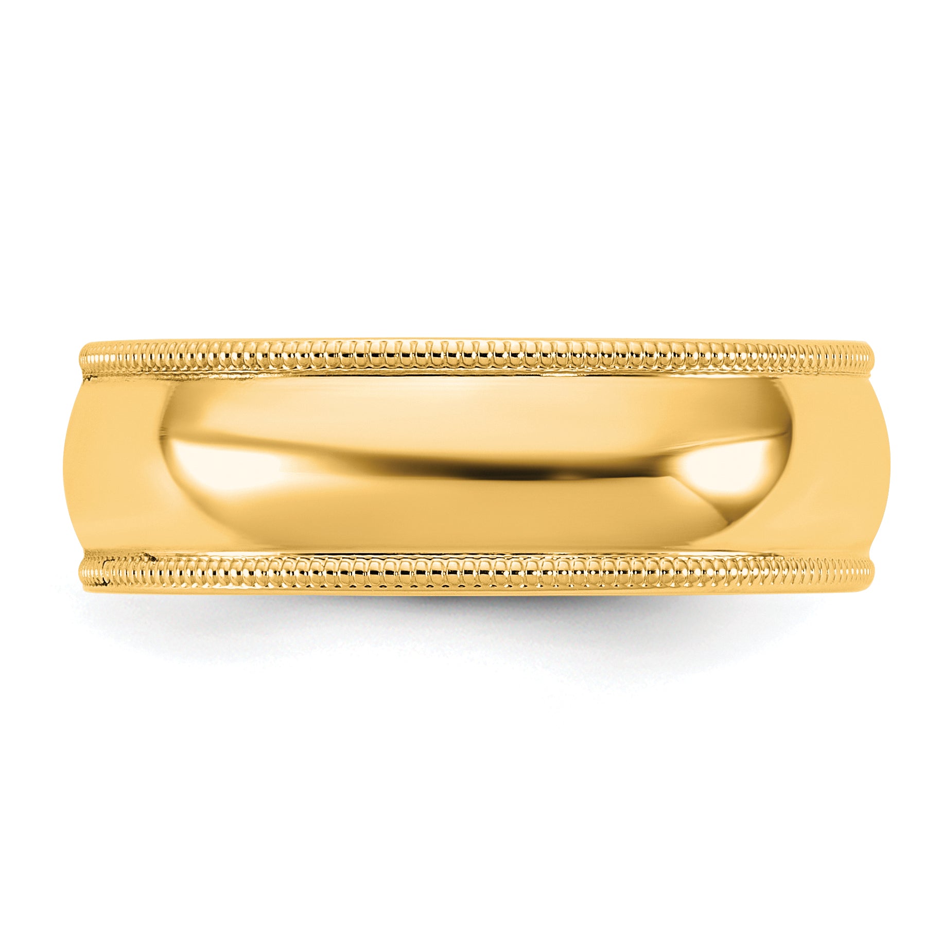 6.5mm 10K Yellow Gold Milgrain Comfort Fit Wedding Band Secondary image