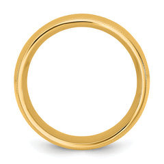 14KY 8mm Milgrain Comfort Fit Band Size 14