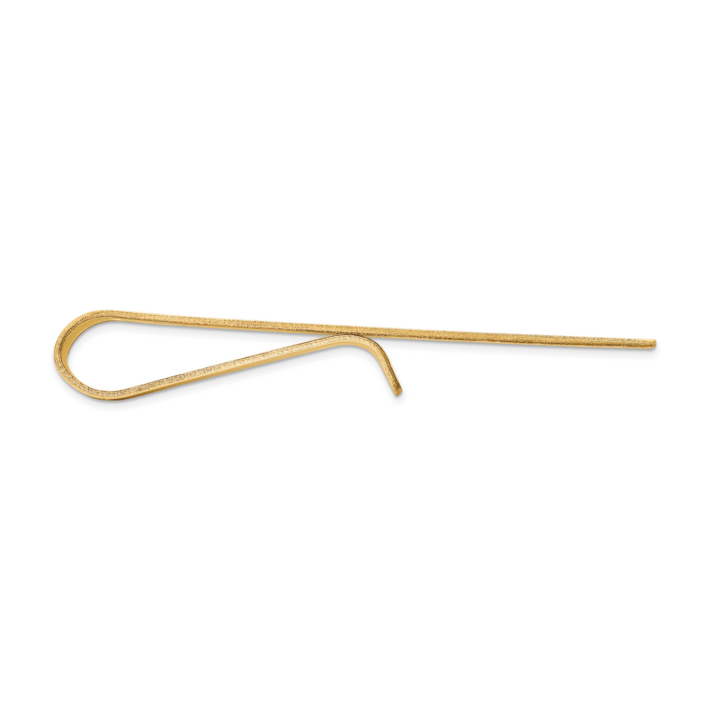 14k Mens Grooved Tie Bar