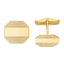 14k Men's Rectangular Octagon w/ Line Design Cuff Links