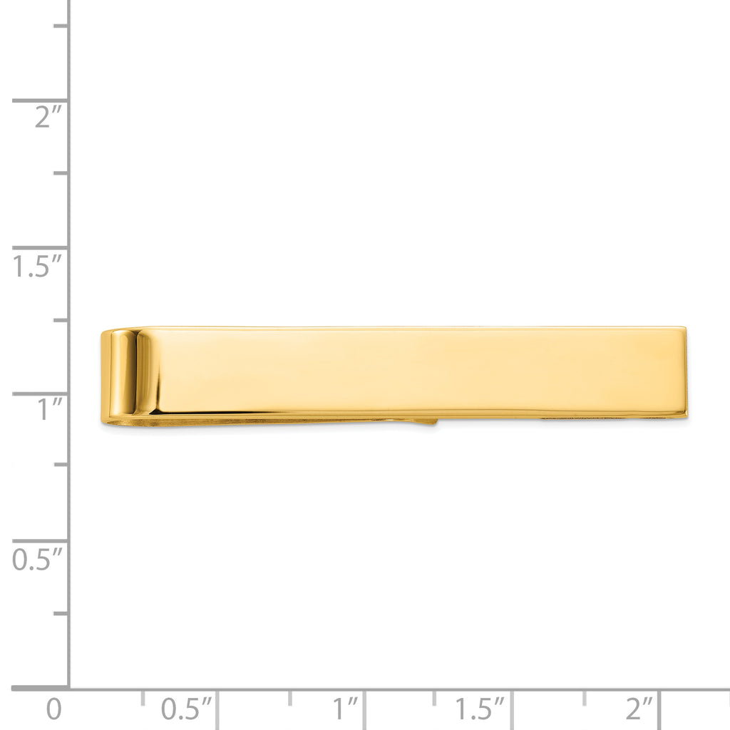 14k Mens Polished Tie Bar