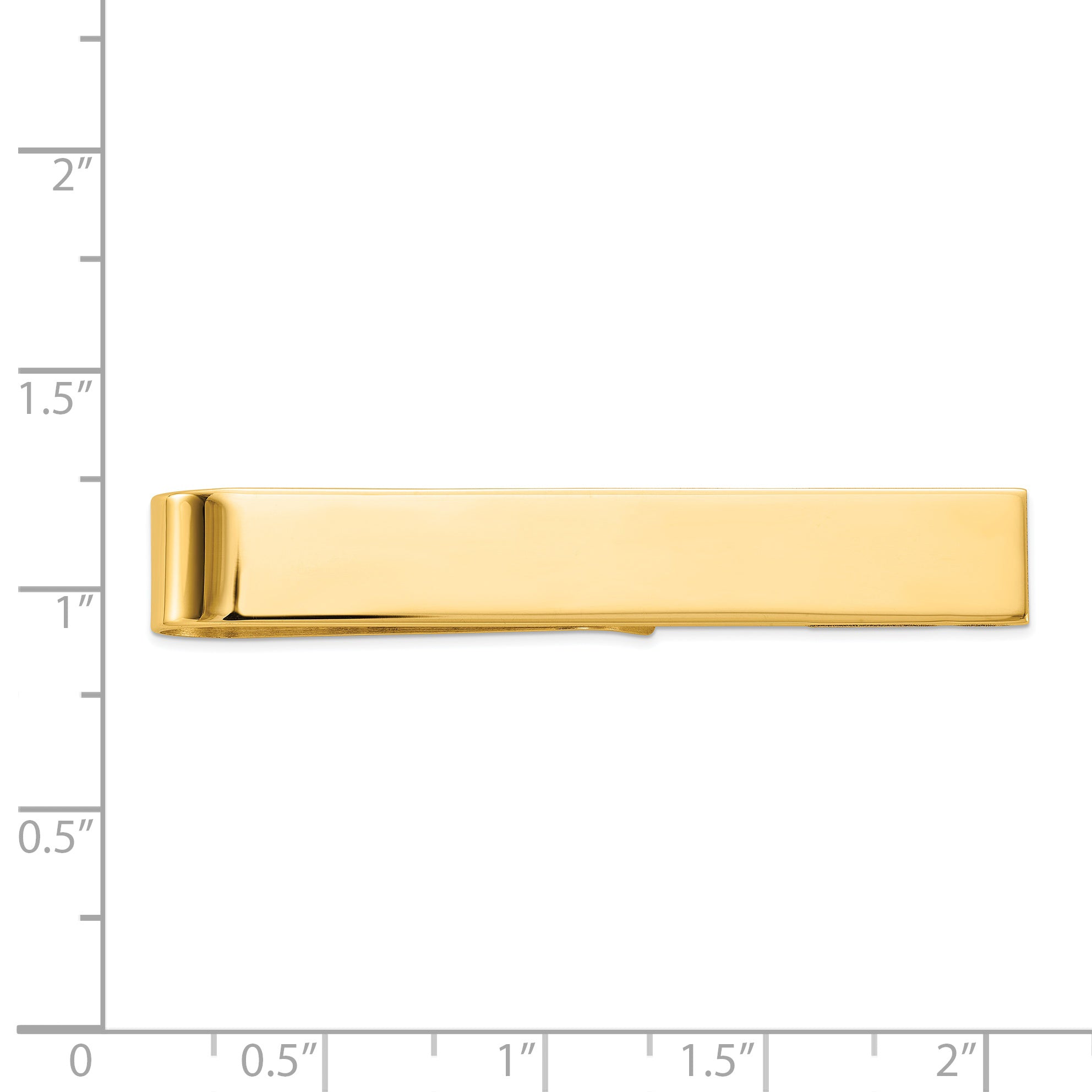 14k Mens Polished Tie Bar