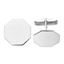 14K WG Men's Octagonal Cuff Links