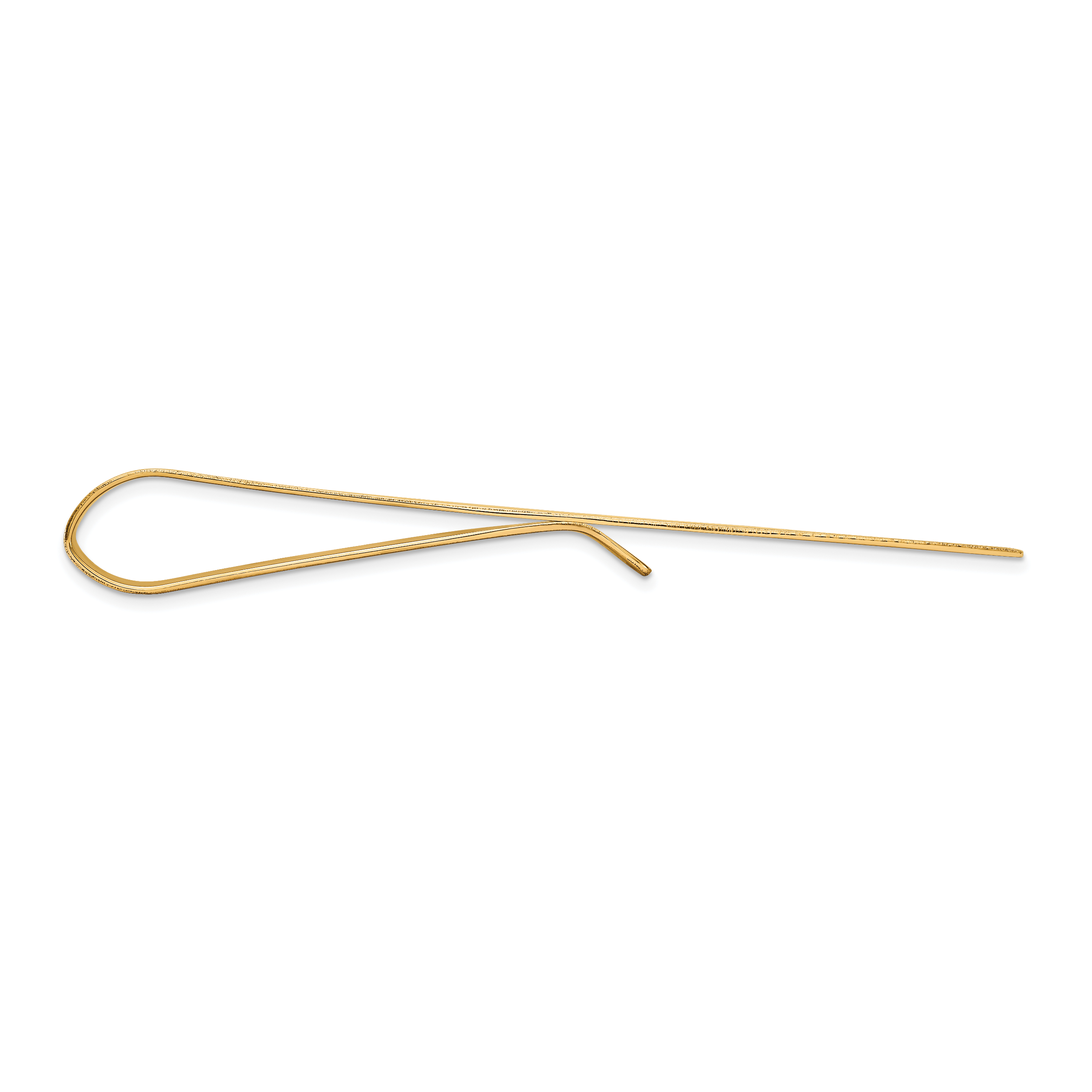 14k Mens Grooved Engravable Tie Bar Secondary image