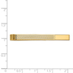 14k Mens Grooved Engravable Tie Bar