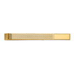 14k Mens Grooved Engravable Tie Bar