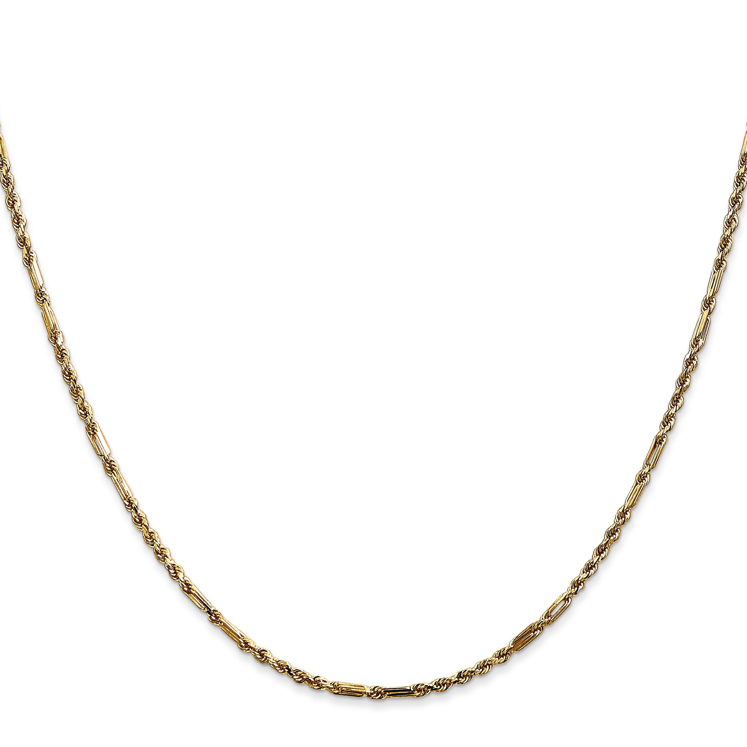 14K 20 inch  1.8mm Diamond-cut Milano Rope with Lobster Clasp Chain Main image