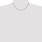 14K 16 inch  1.8mm Diamond-cut Milano Rope with Lobster Clasp Chain