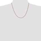 14K 20 inch  1.8mm Diamond-cut Milano Rope with Lobster Clasp Chain