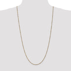 14K 30 inch  1.8mm Diamond-cut Milano Rope with Lobster Clasp Chain
