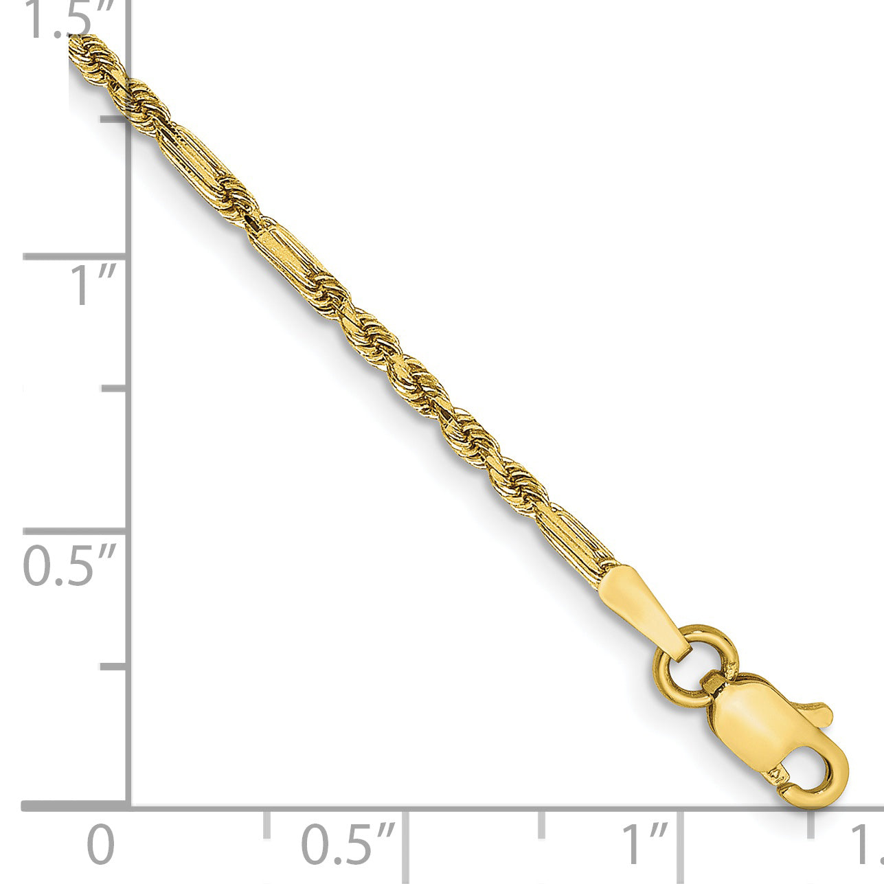 Diamond-Cut Milano Rope Chain in 14K Yellow Gold, 1.8mm Secondary image