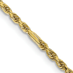 14K 20 inch  1.8mm Diamond-cut Milano Rope with Lobster Clasp Chain