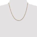 14K 20 inch  2.25mm Diamond-cut Milano Rope with Lobster Clasp Chain