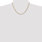 14K 18 inch  2.5mm Diamond-cut Milano Rope with Lobster Clasp Chain