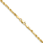 14k 2.75mm D/C Milano Rope Chain
