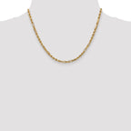 14K 3mm Diamond-Cut Milano Rope with Lobster Clasp Chain