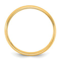 10KY 4.5mm LTW Milgrain Half Round Band Size 14