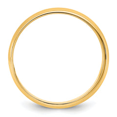 10KY 5.5mm LTW Milgrain Half Round Band Size 14