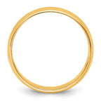 14KY 6.5mm LTW Milgrain Half Round Band Size 14