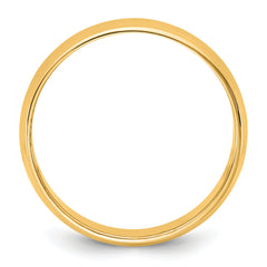 14KY 6.5mm LTW Milgrain Half Round Band Size 14