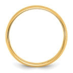 14KY 8mm Lightweight Milgrain Half Round Band