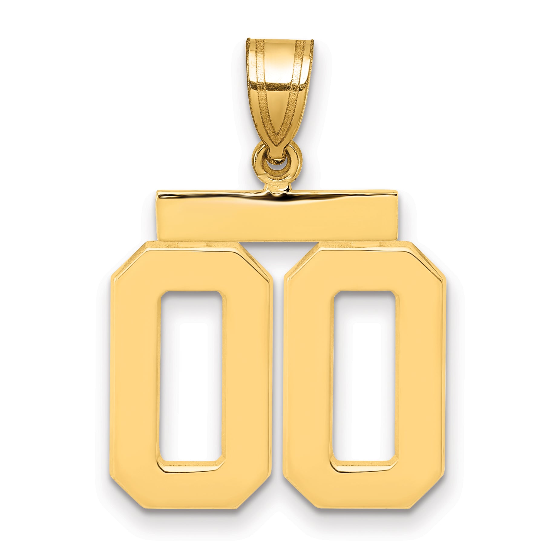 10k Medium Polished Number 00 Charm Main image