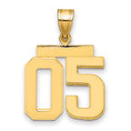 10k Medium Polished Number 05 Charm