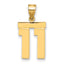 10K Yellow Gold Polished Medium Number 11 Charm