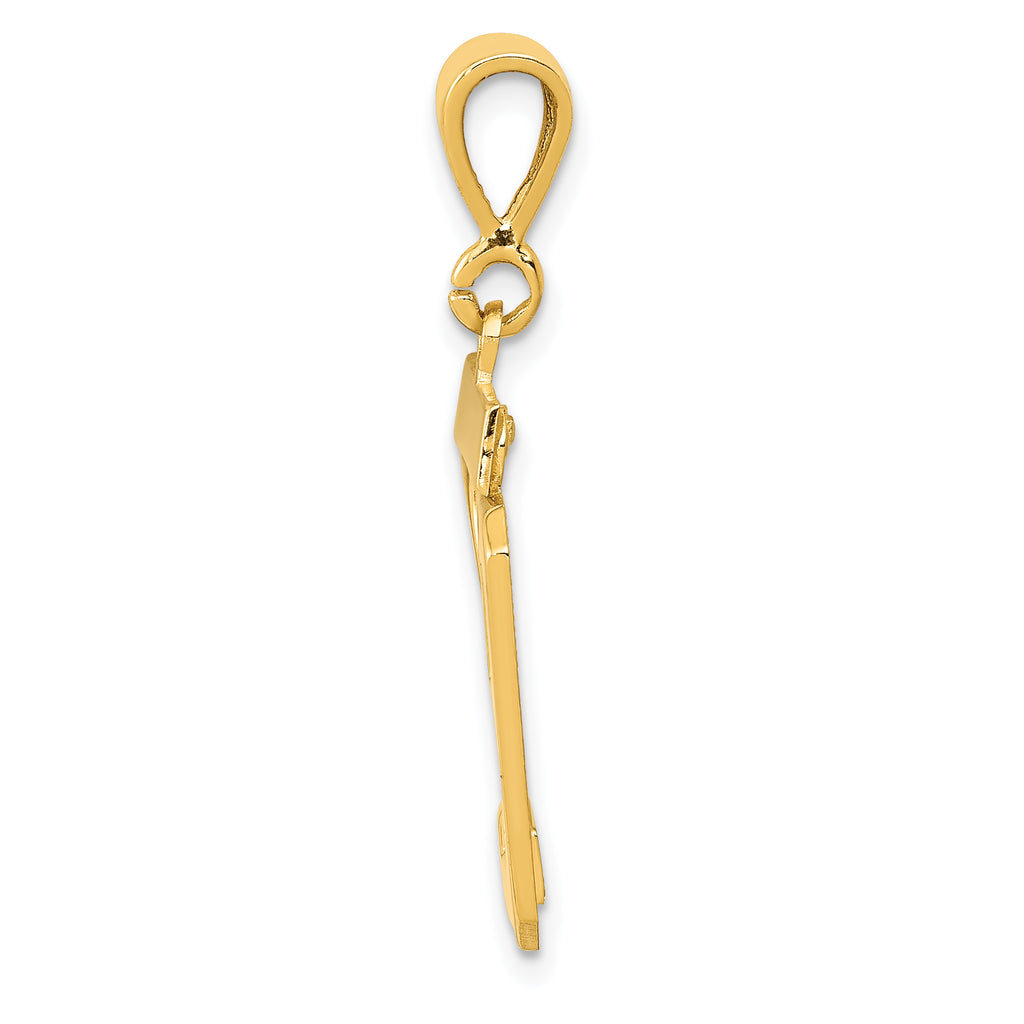 14k Medium Polished Number 29 Charm