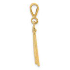 14k Medium Polished Number 41 Charm