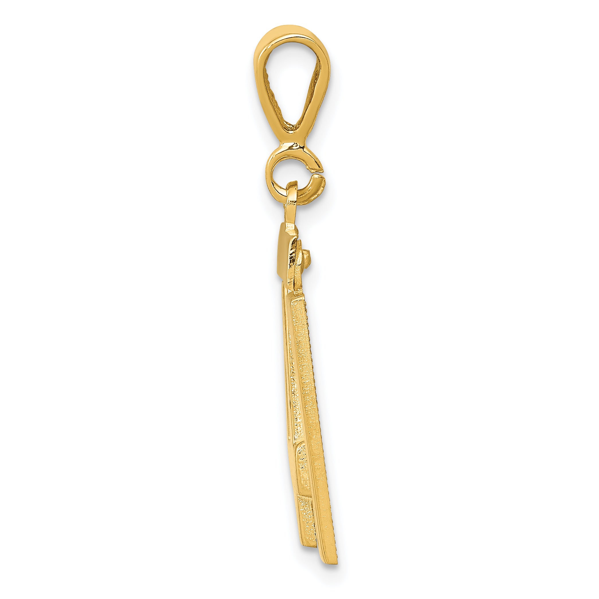 14k Medium Polished Number 41 Charm