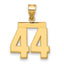 10K Yellow Gold Polished Medium Number 44 Charm