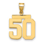 14k Medium Polished Number 50 Charm