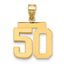 14k Medium Polished Number 50 Charm
