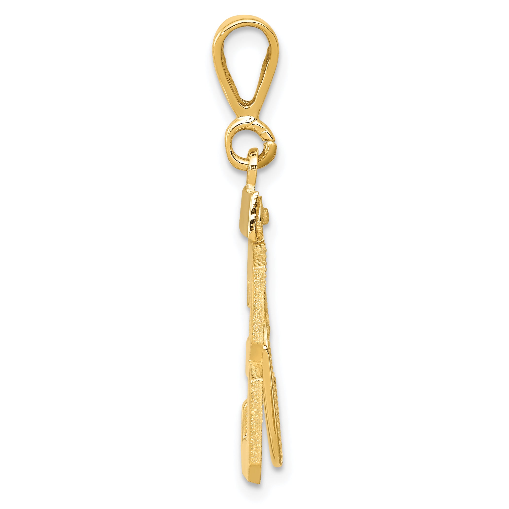 14k Medium Polished Number 53 Charm Secondary image