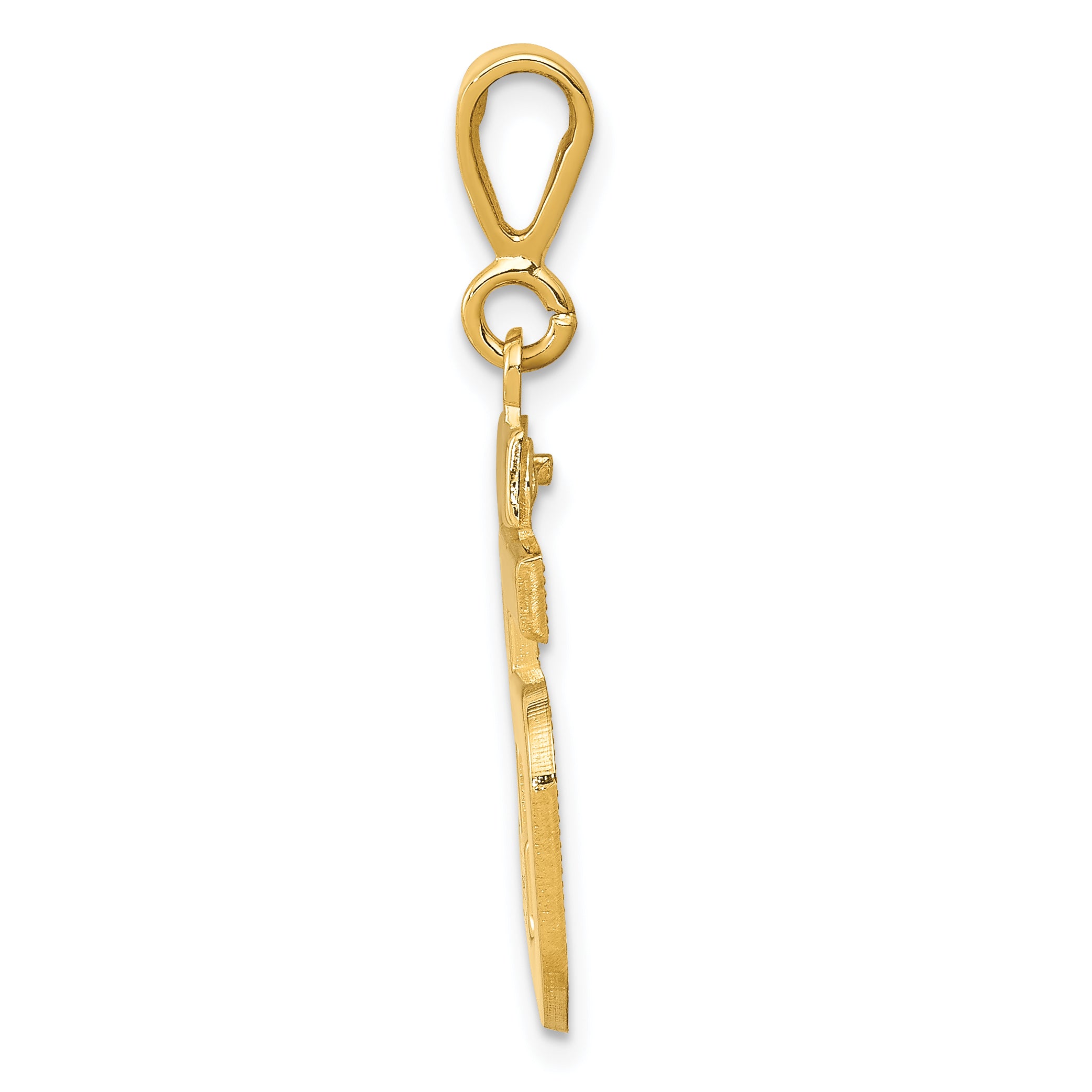 14k Medium Polished Number 55 Charm Secondary image