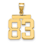10K Yellow Gold Polished Medium Number 83 Charm