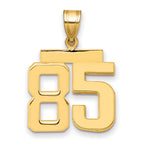 10K Yellow Gold Polished Medium Number 85 Charm