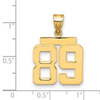 10K Yellow Gold Polished Medium Number 89 Charm