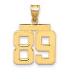 14k Medium Polished Number 89 Charm