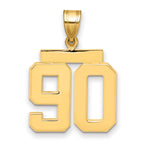10K Yellow Gold Polished Medium Number 90 Charm