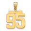 14k Medium Polished Number 95 Charm