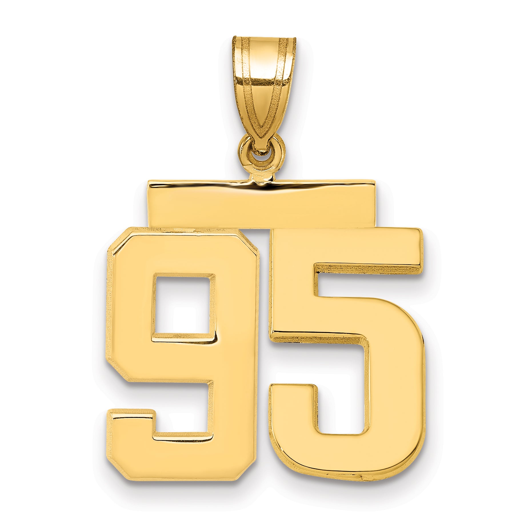10k Medium Polished Number 95 Charm