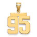 10K Yellow Gold Polished Medium Number 95 Charm