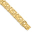 14k Polished and Textured 12.50mm 7 inch Nugget Bracelet