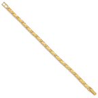 14k Polished and Textured 5.5mm 8 inch Nugget Bracelet