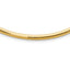 14k Polished 4mm Standard Weight 16 inch Domed Omega Necklace