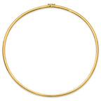 14k Polished 4mm Standard Weight 18 inch Domed Omega Necklace